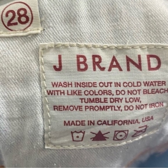 J Brand Scarlett Seven Eights Ink Wash Mid Rise Skinny Denim Jeans Size 28 - Picture 6 of 7